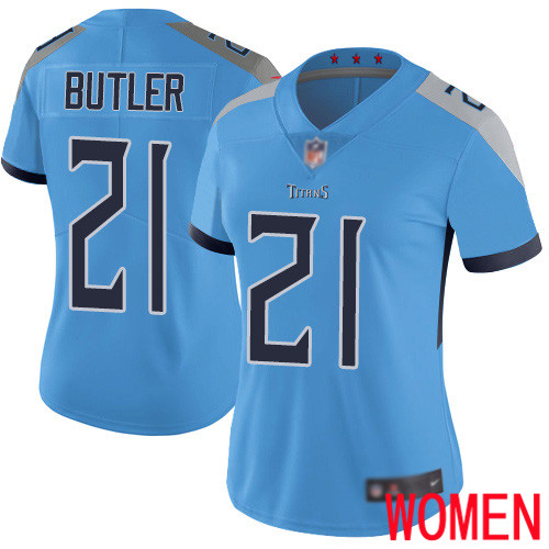 Tennessee Titans Limited Light Blue Women Malcolm Butler Alternate Jersey NFL Football #21 Vapor Untouchable->women nfl jersey->Women Jersey